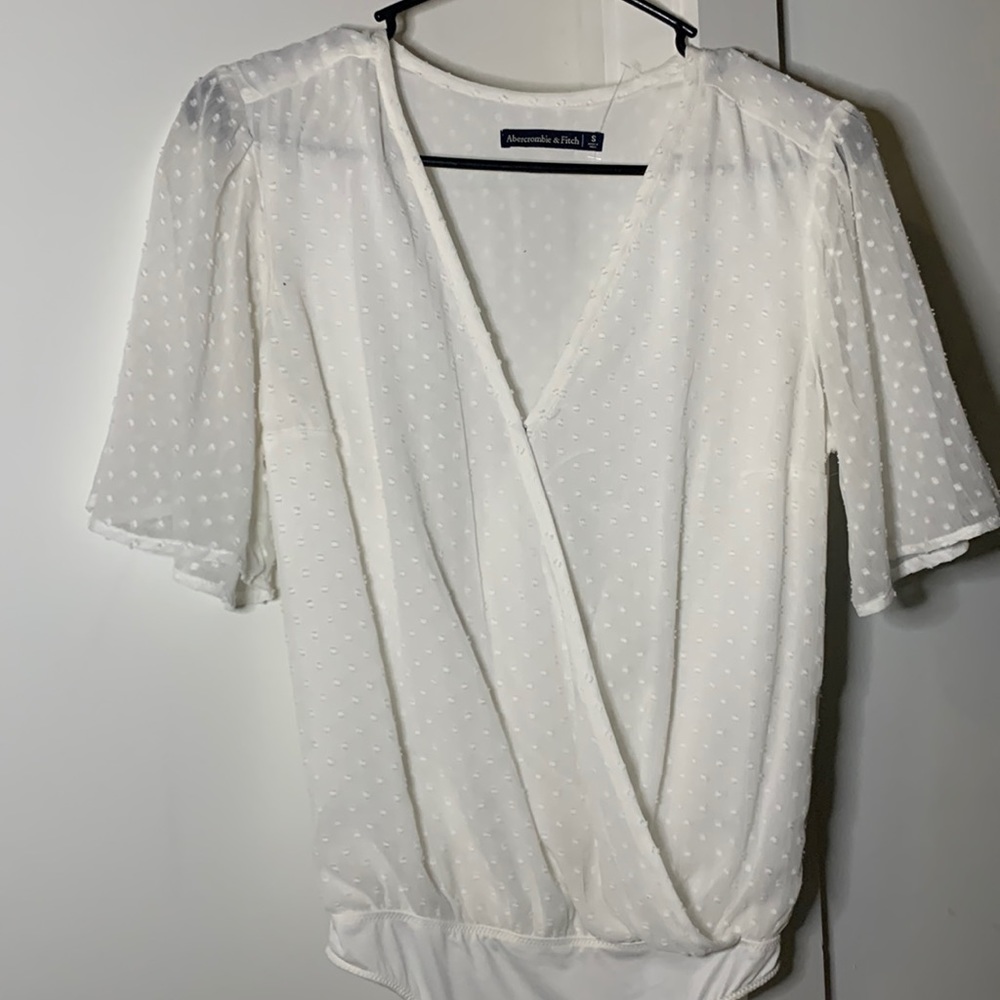 White abercrombie & fitch bodysuit!